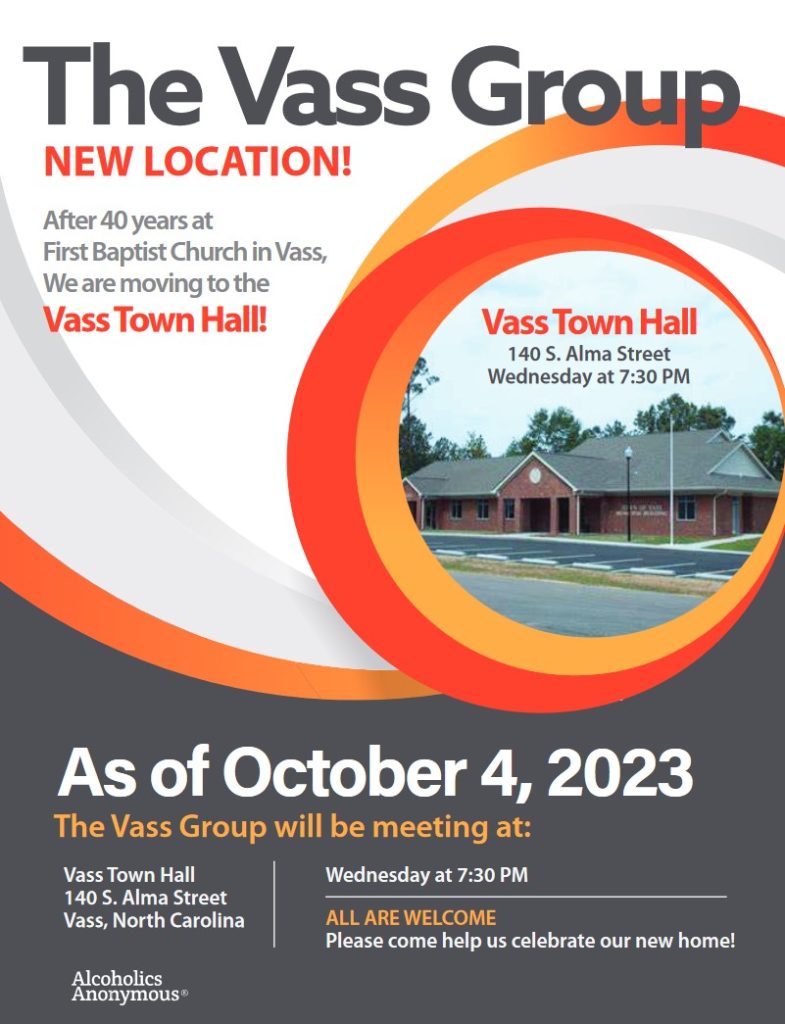 The Vass Group NEW LOCATION District 52 of Alcoholics Anonymous in