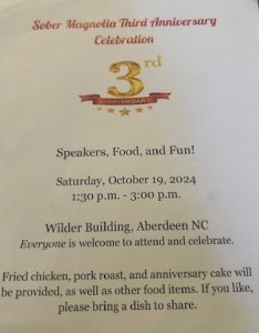 Sober Magnolia Group's 3rd Anniversary