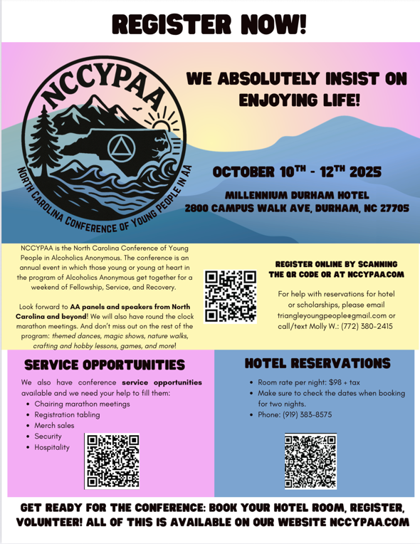 NCCYPAA - register now!