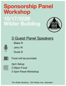 Sponsorship Panel Workshop @ Wilder Building | Aberdeen | North Carolina | United States